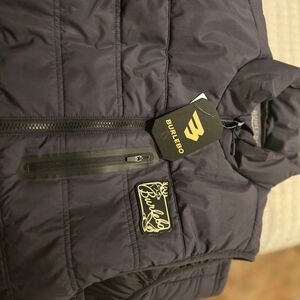 BURLEBO Navy Puffer Vest